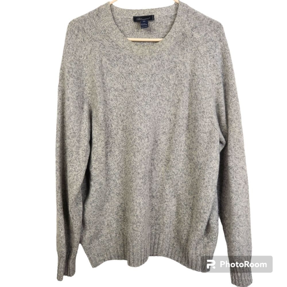 Blumarine Uomo Long Sleeve Wool Blend Ribbed Hem Sweater Size Large